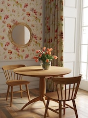 Laura Ashley Oak Brecon 4 Seater Extending Round Dining Table - Image 1 of 4