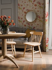 Laura Ashley Set of 2 Natural Brecon Oak Dining Chairs - Image 1 of 4