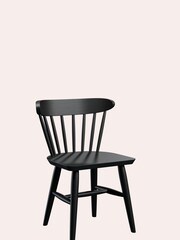 Laura Ashley Set of 2 Black Brecon Oak Dining Chairs - Image 2 of 3