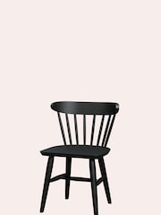 Laura Ashley Set of 2 Black Brecon Oak Dining Chairs - Image 3 of 3