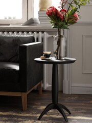 Laura Ashley Black Brecon Side Table - Image 1 of 2