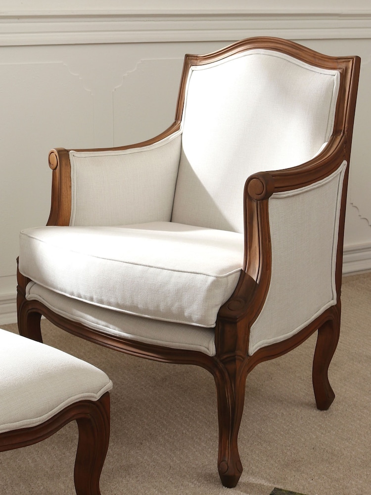 Laura Ashley Walnut Montpellier Lounge Chair - Image 1 of 3