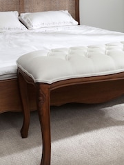 Laura Ashley Walnut Montpellier Upholstered Bench - Image 1 of 5