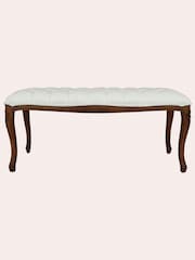 Laura Ashley Walnut Montpellier Upholstered Bench - Image 2 of 5