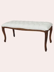 Laura Ashley Walnut Montpellier Upholstered Bench - Image 3 of 5