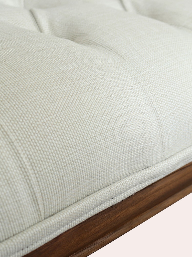Laura Ashley Walnut Montpellier Upholstered Bench - Image 5 of 5