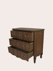 Laura Ashley Walnut Montpellier 3 Drawer Chest - Image 3 of 6
