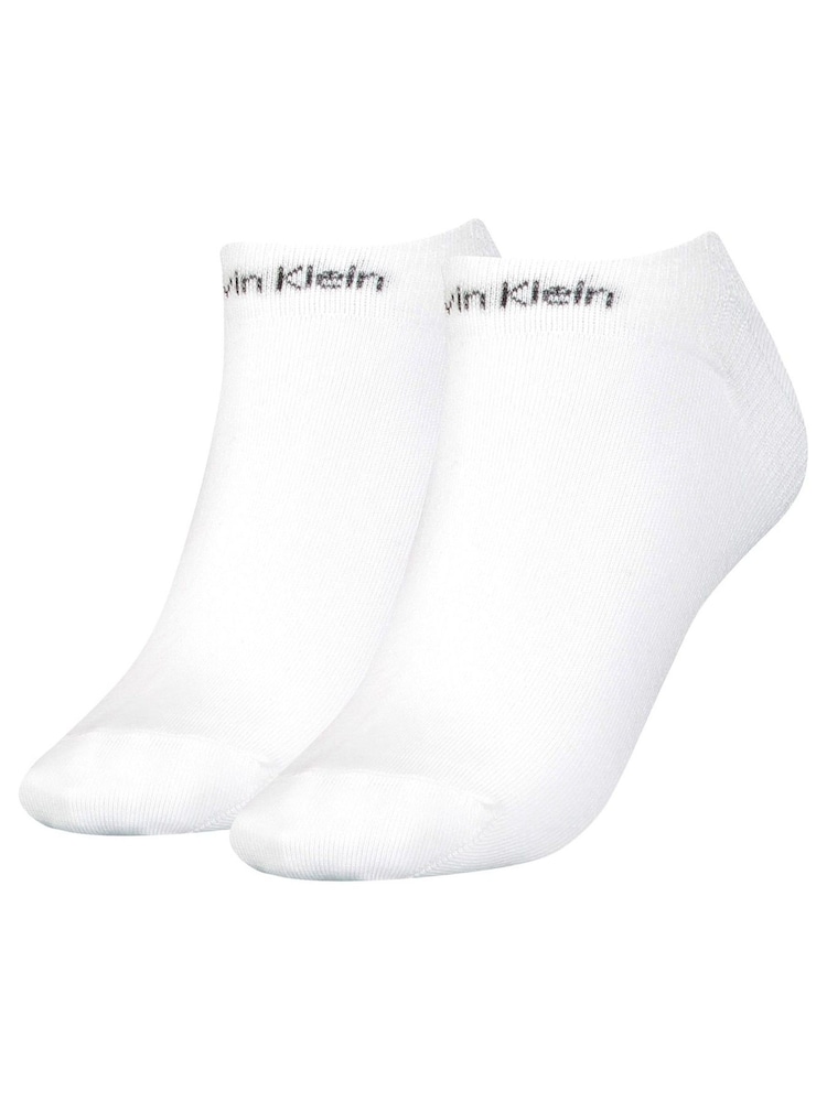 Calvin Klein White Grip Socks 2 Pack - Image 1 of 3