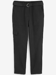 Black Smart Utility Cargo Belted Taper Trousers - Image 5 of 5