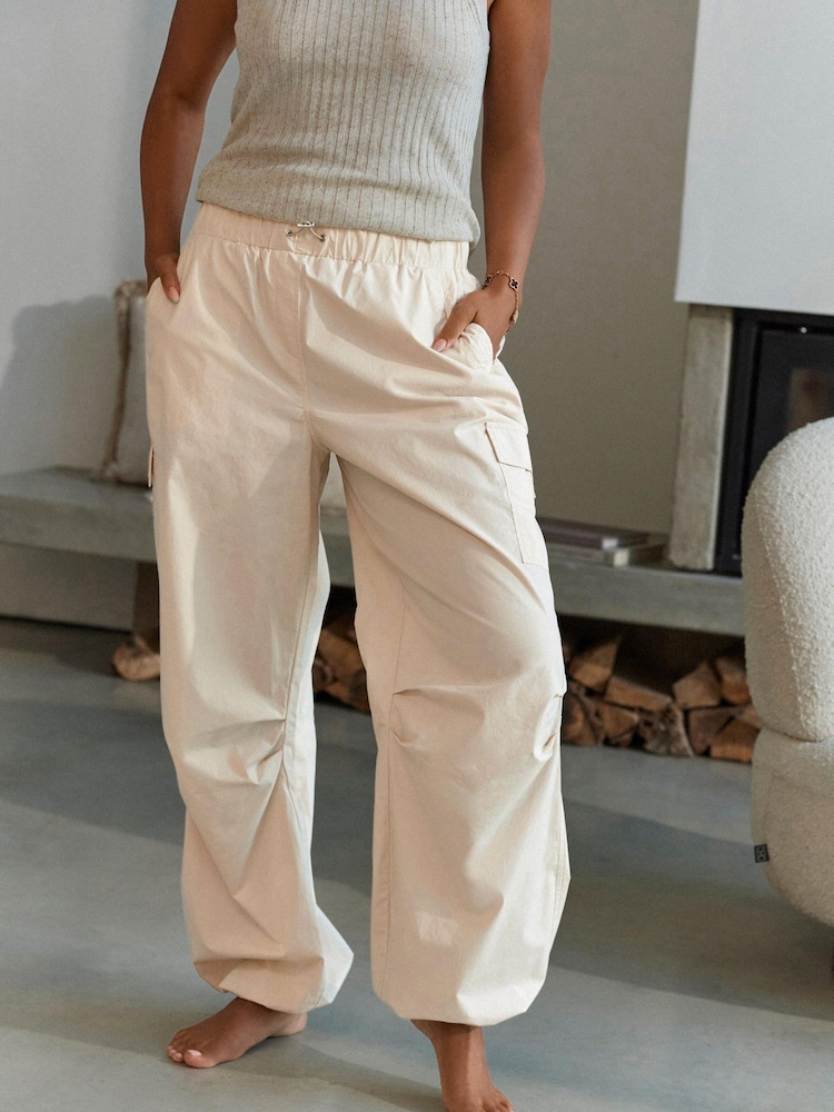 Stone Parachute Cotton Cargo Trousers - Image 2 of 5