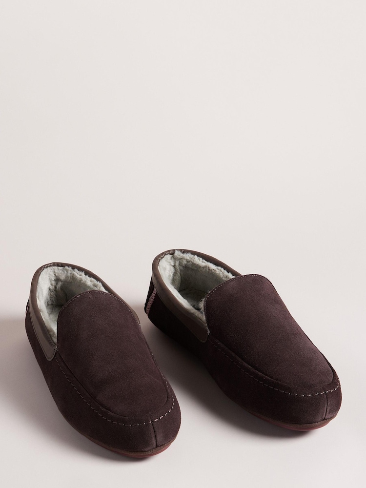 Ted Baker Vallant Brown Moccasin Slippers - Image 2 of 4