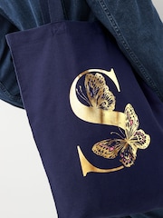 Navy Blue Reusable 100% Cotton Bag - Image 3 of 7