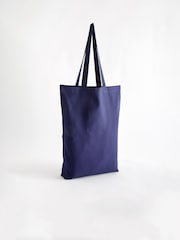 Navy Blue Reusable 100% Cotton Bag - Image 5 of 7