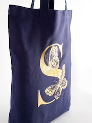 Navy Blue Reusable 100% Cotton Bag - Image 6 of 7