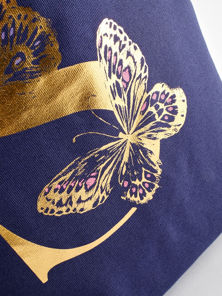 Navy Blue Reusable 100% Cotton Bag - Image 7 of 7