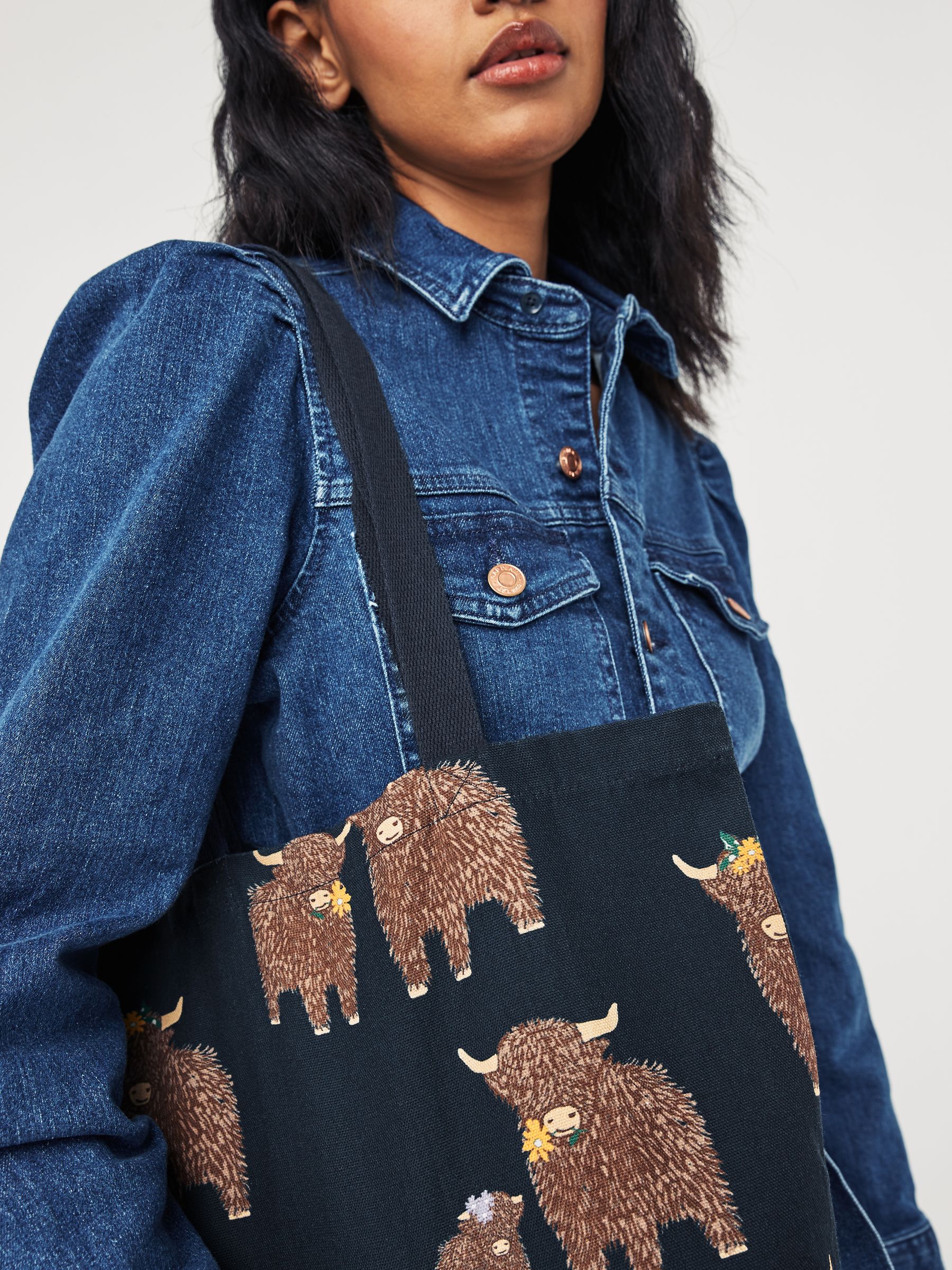 Kaufe Sie Hamish the Highland Cow Marineblau 100 Cotton Reusable Bag For Life bei Next Deutschland