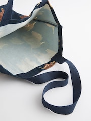 Granatowy z motywem Hamish The Highland Cow - 100% Cotton Reusable Bag For Life - Image 8 of 8