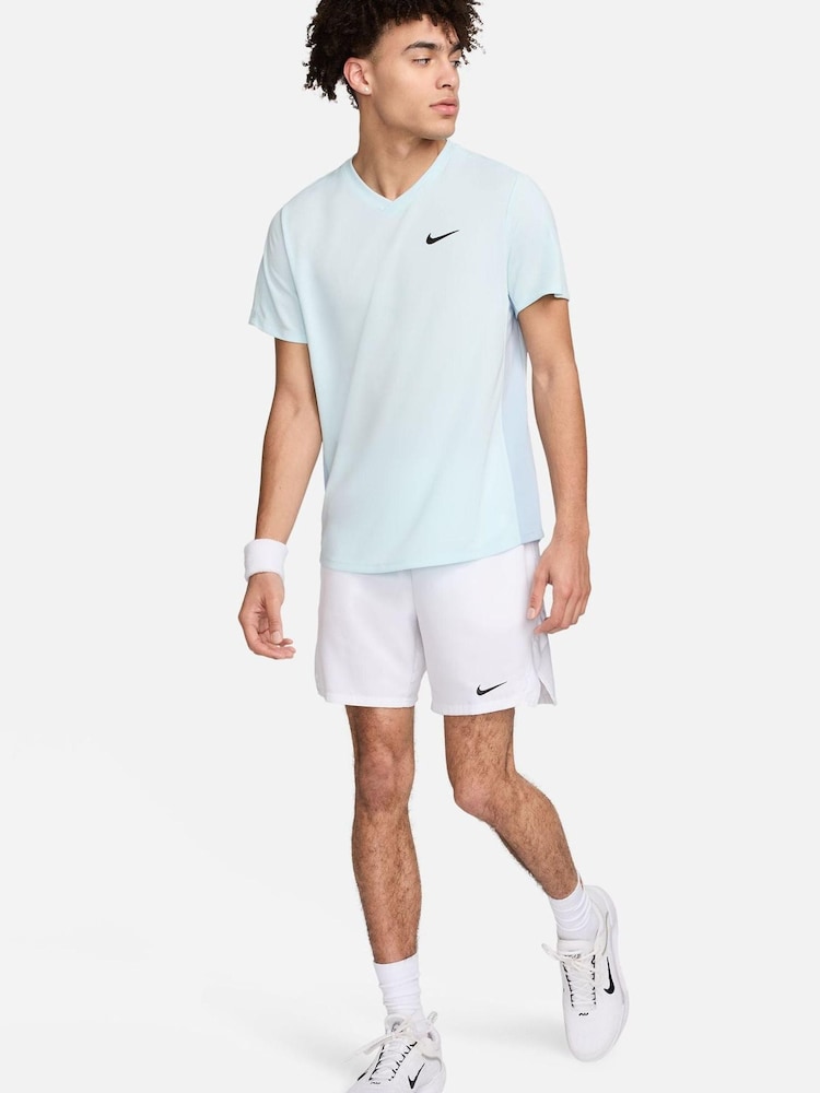 Nike Glacier Blue Dri-FIT Court Victory Tennis T-Shirt - Image 5 of 5
