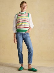 Белый - Хлопковая блузка с оборками Joules Melanie - Изображение 7 из 8