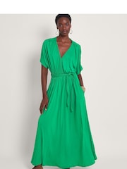 Monsoon Green Everly Jersey Dress - Image 1 of 5