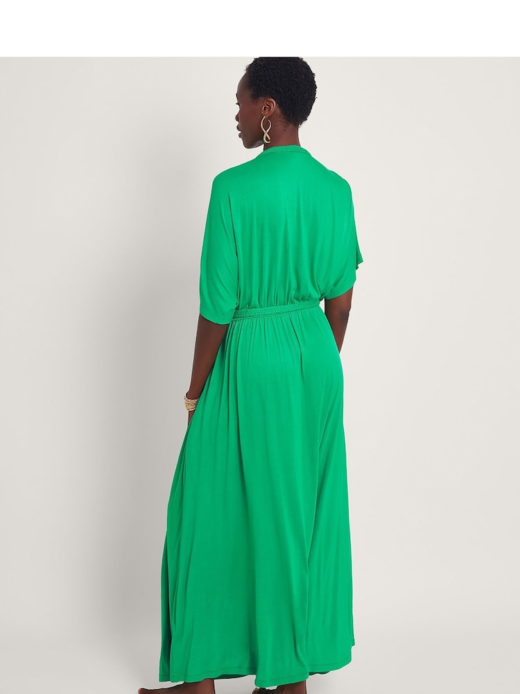 Monsoon Green Everly Jersey Dress - Image 2 of 5