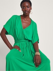 Monsoon Green Everly Jersey Dress - Image 3 of 5