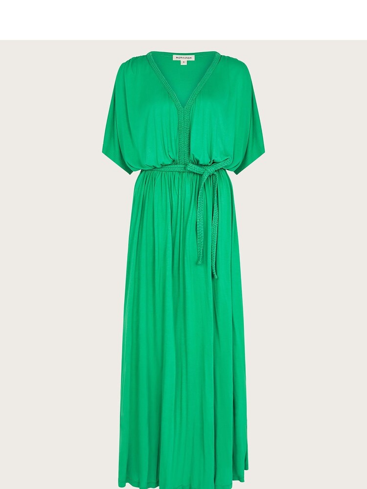 Monsoon Green Everly Jersey Dress - Image 5 of 5
