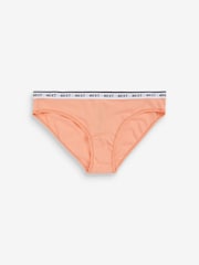 Blue Daisy Print/Spot/Green/Orange Bikini Cotton Rich Logo Knickers 4 Pack - Image 7 of 9