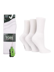 TORE White 100% Recycled Cotton Sports Socks 3 Pack - Image 1 of 5