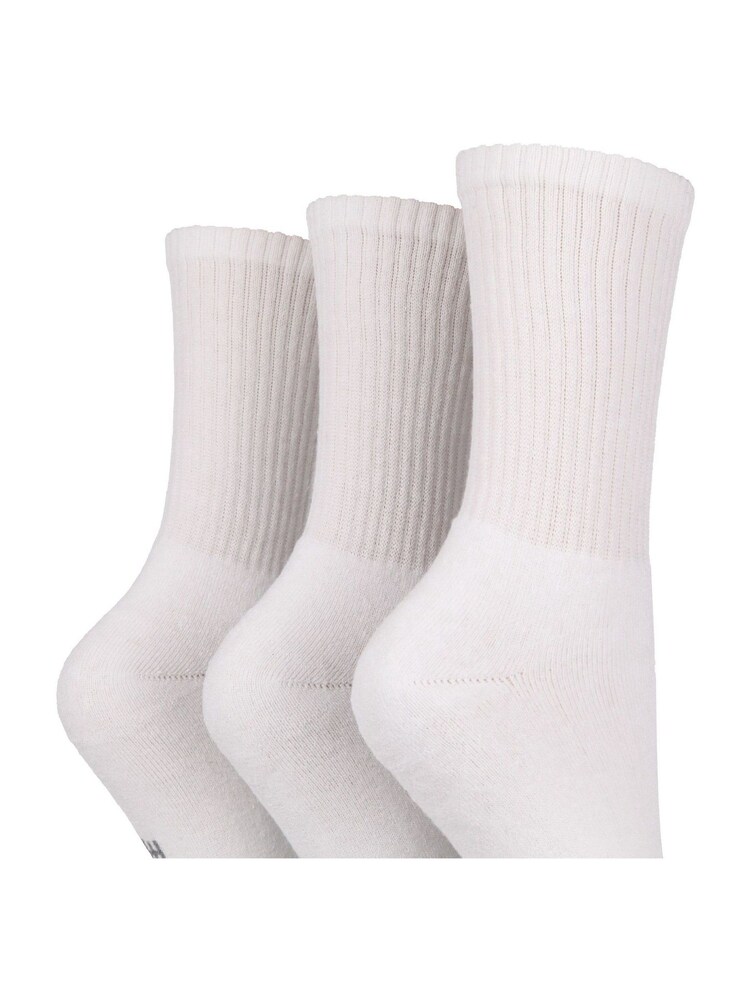 TORE White 100% Recycled Cotton Sports Socks 3 Pack - Image 2 of 5