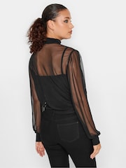 Long Tall Sally Black Mesh Cami Top - Image 3 of 5