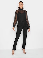Long Tall Sally Black Mesh Cami Top - Image 4 of 5