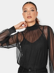 Long Tall Sally Black Mesh Cami Top - Image 5 of 5