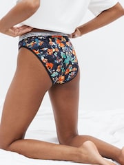 Bleu marine imprimé floral/bleu marine uni - Lot de 2 culottes menstruelles à fort débit - Image 3 de 7