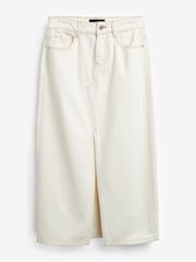 White Denim Maxi Skirt - Image 5 of 6