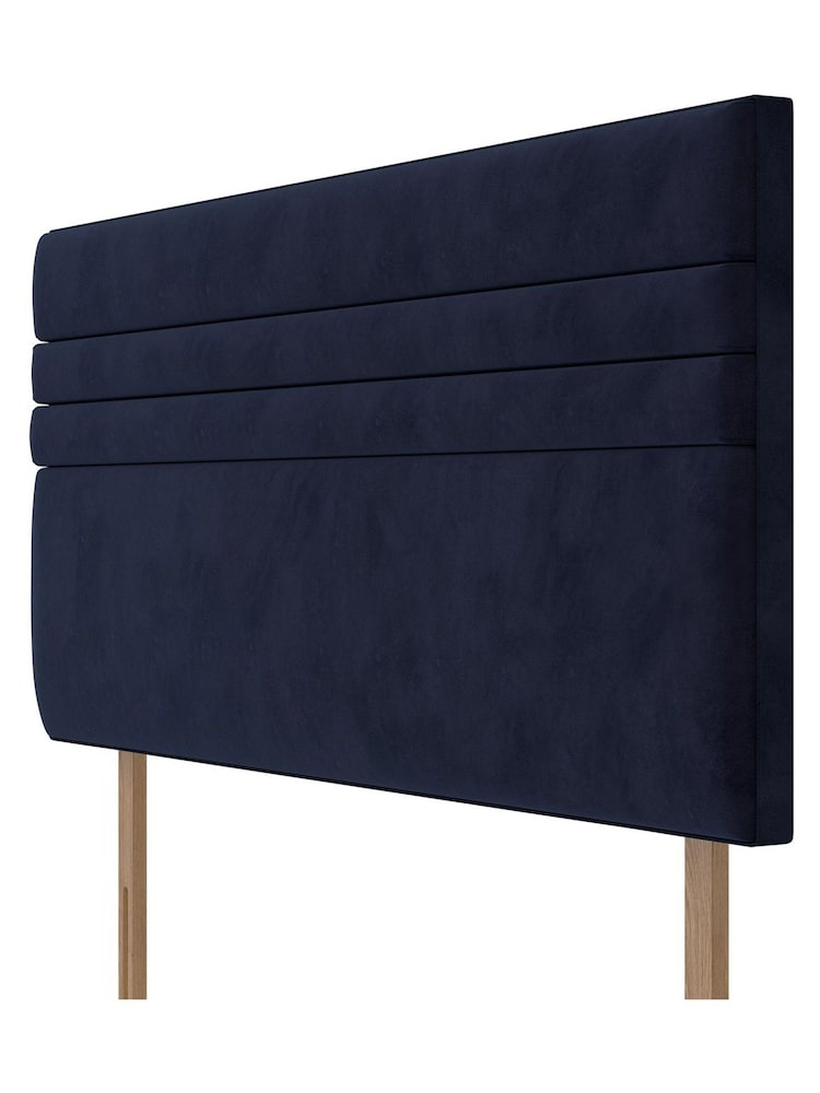 Silentnight Maritime Blue Roma Luxury Velvet Headboard - Image 3 of 3