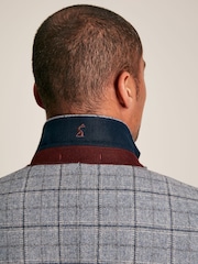Joules Blue Check Slim Fit Suit Blazer - Image 4 of 10