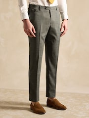 Green Slim Textured Suit Trousers - Image 1 of 6