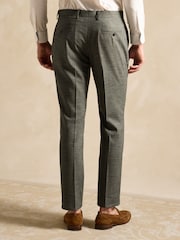 Green Slim Textured Suit Trousers - Image 2 of 6