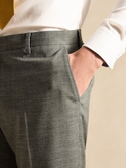 Green Slim Textured Suit Trousers - Image 5 of 6