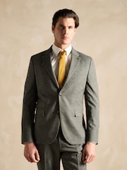 Joules Green Slim Textured Suit Jacket - Image 1 of 8