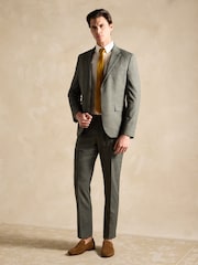 Joules Green Slim Textured Suit Jacket - Image 5 of 8