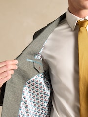 Joules Green Slim Textured Suit Jacket - Image 6 of 8