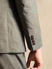 Joules Green Slim Textured Suit Jacket - Image 7 of 8