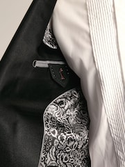 Joules Black Slim Fit Tuxedo Suit Jacket - Image 10 of 12