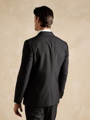 Joules Black Slim Fit Tuxedo Suit Jacket - Image 2 of 12