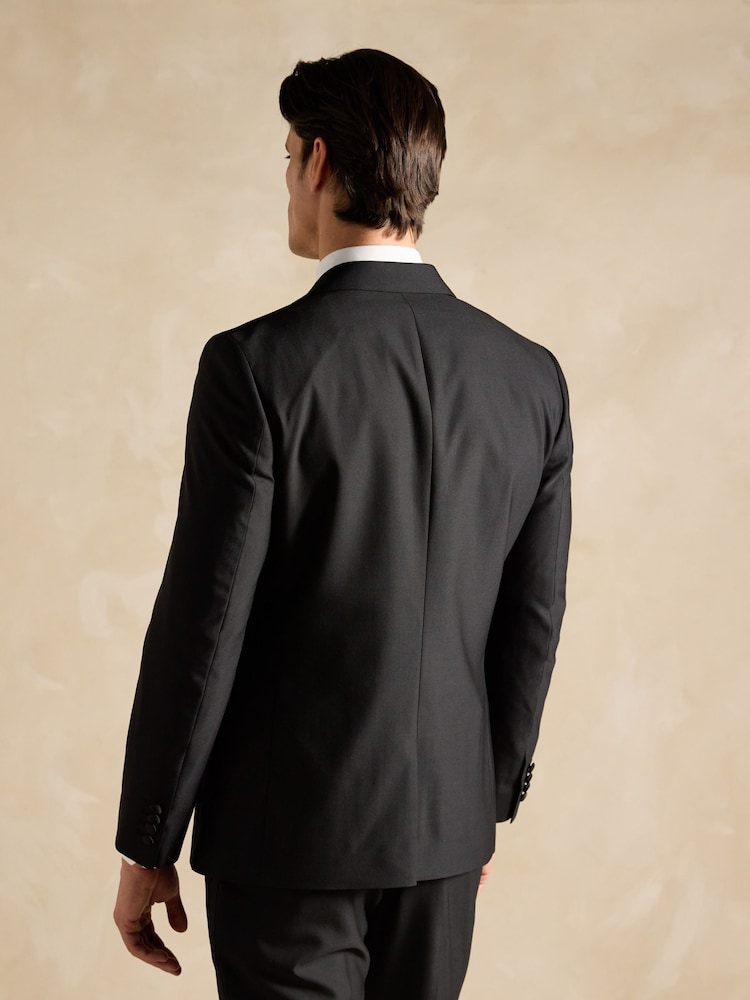 Joules Black Slim Fit Tuxedo Suit Jacket - Image 2 of 12