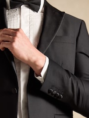 Joules Black Slim Fit Tuxedo Suit Jacket - Image 3 of 12