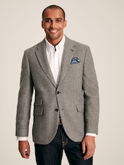 Joules Grey Prince of Wales Check Slim Fit Blazer - Image 1 of 11