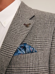Joules Grey Prince of Wales Check Slim Fit Blazer - Image 7 of 11